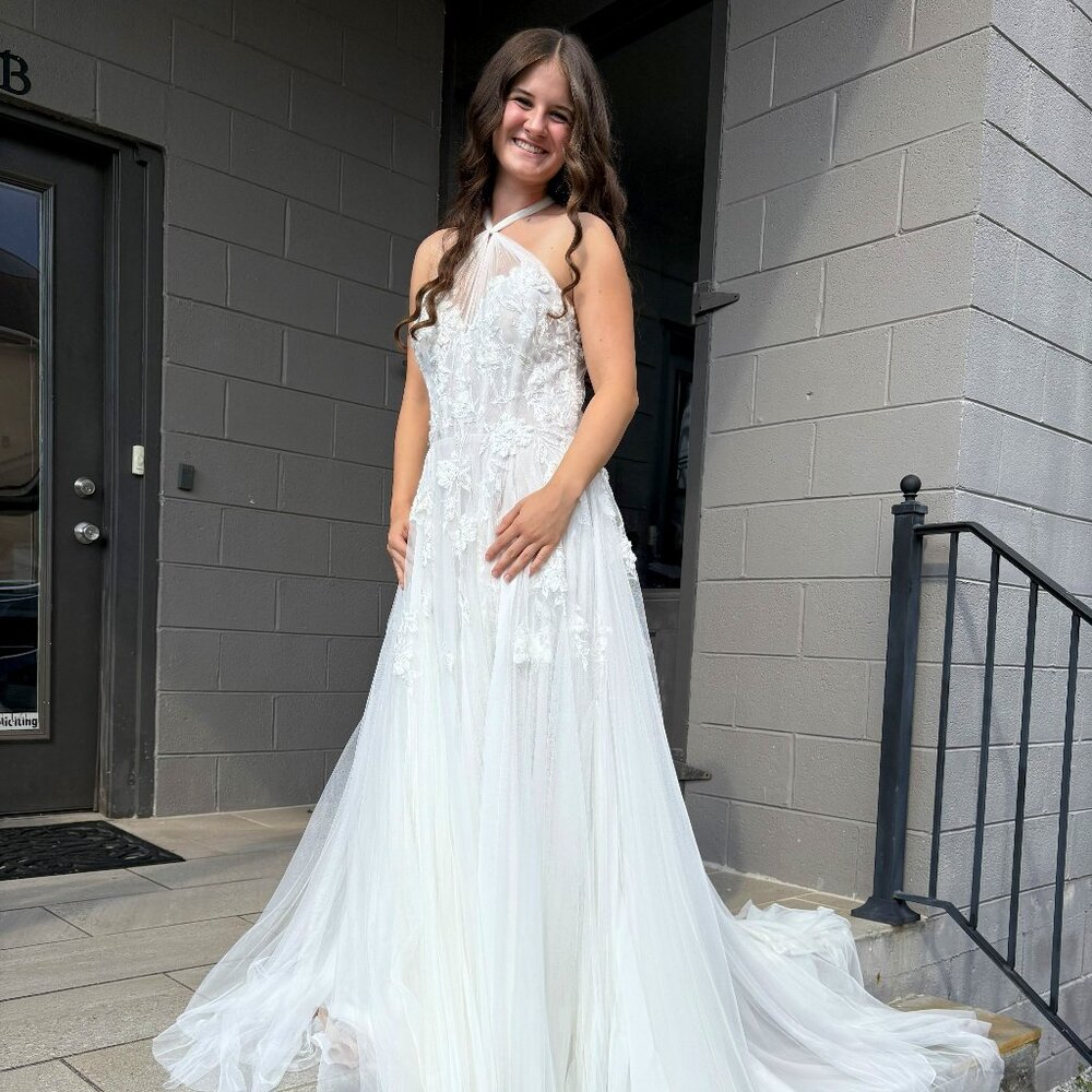 Watters Designs Willowby Alessandra 51716 Ivory Bronze Wedding Bridal Dress